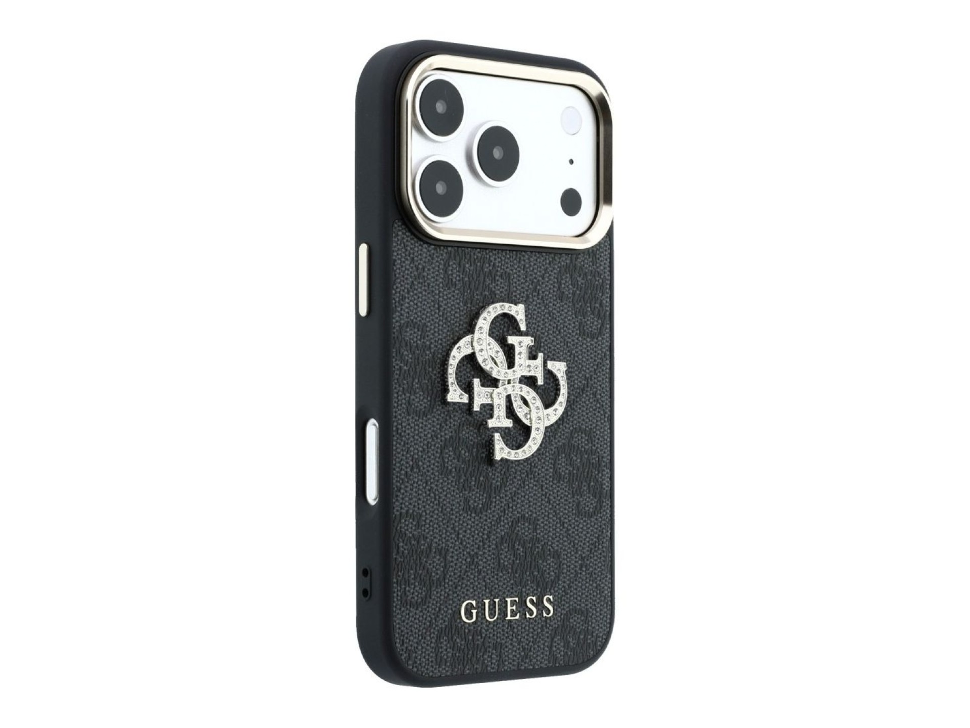 Guess 4G & Big Strass Logo Case for iPhone 18 Pro / 17 Pro - Black