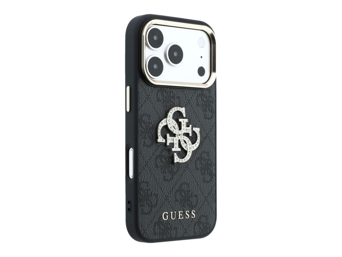 Guess 4G & Big Strass Logo Case for iPhone 18 Pro / 17 Pro - Black