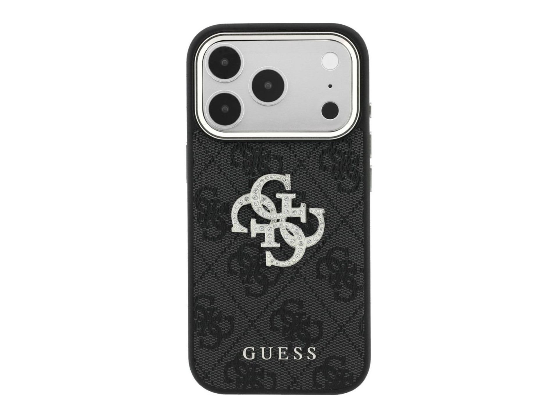 Guess 4G & Big Strass Logo Case for iPhone 18 Pro / 17 Pro - Black