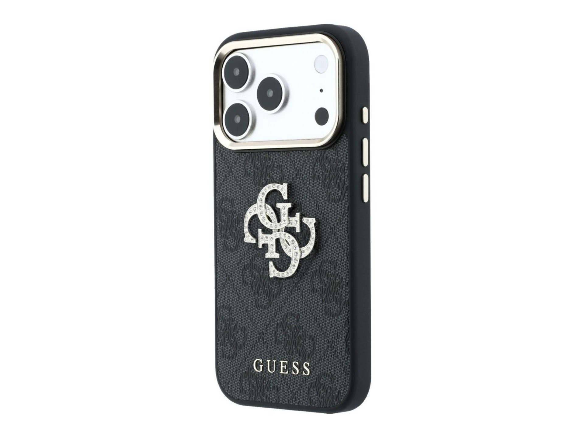 Guess 4G & Big Strass Logo Case for iPhone 18 Pro / 17 Pro - Black