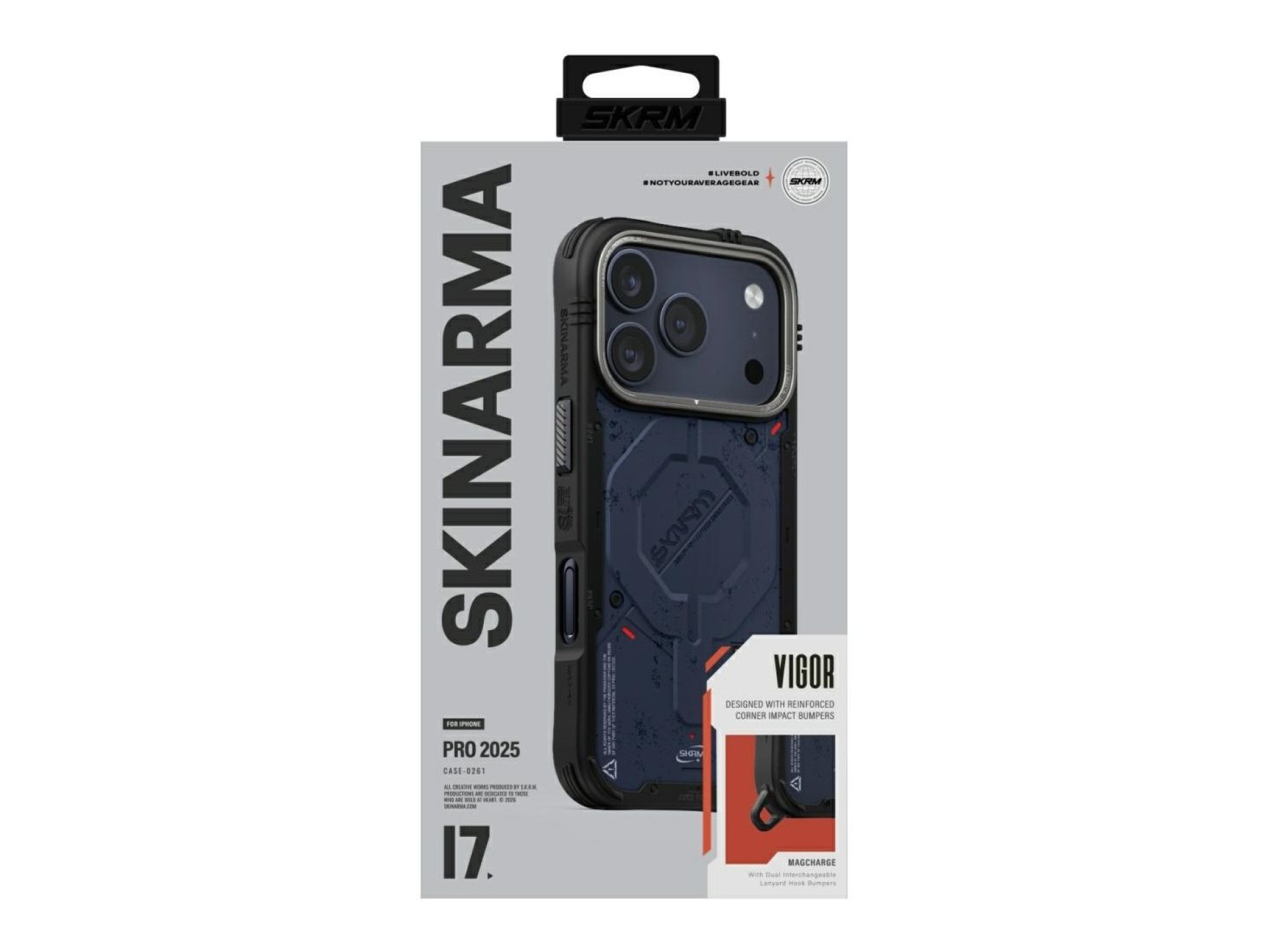 Etui Skinarma Vigor MagSafe do iPhone 17 Pro/18 Pro niebieski
