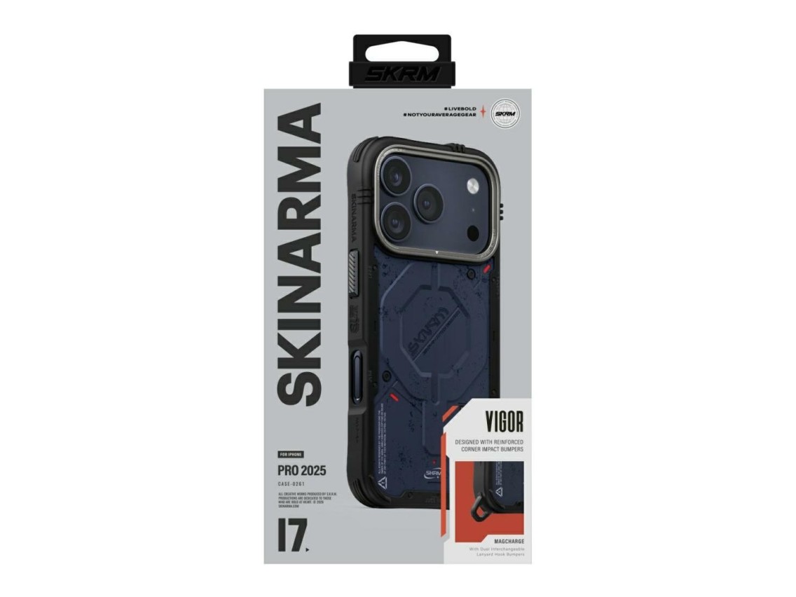 Etui Skinarma Vigor MagSafe do iPhone 17 Pro/18 Pro niebieski